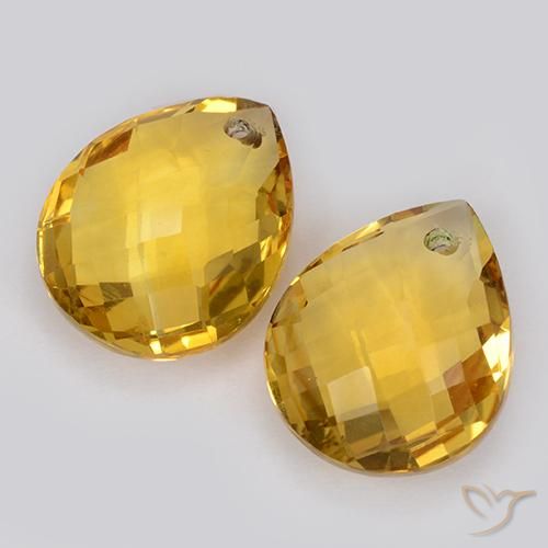 7.41克拉天然黄水晶，梨形，VVS-VS