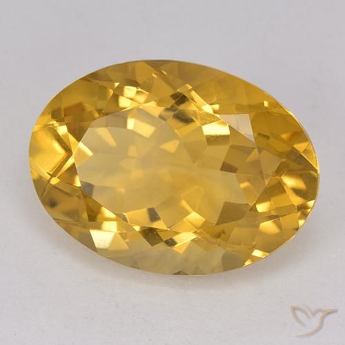 11.68克拉天然黄水晶，椭圆形，VVS