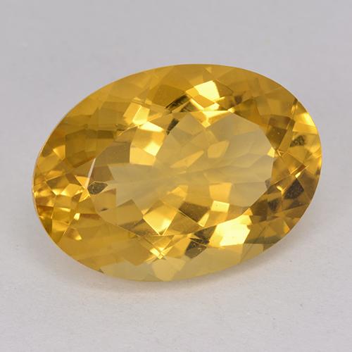 12.25克拉天然黄水晶，椭圆形，VVS