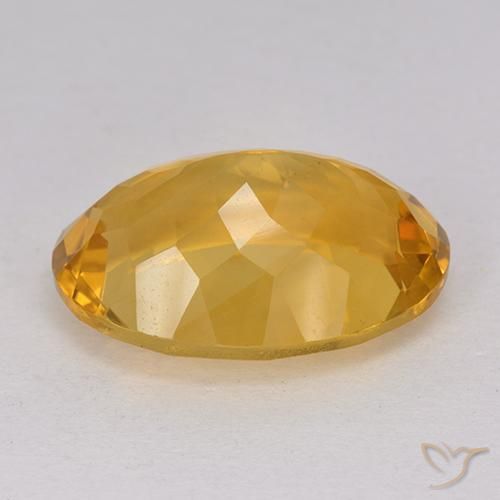 11.63克拉天然金色黄水晶，椭圆形切割，18×13毫米，VVS