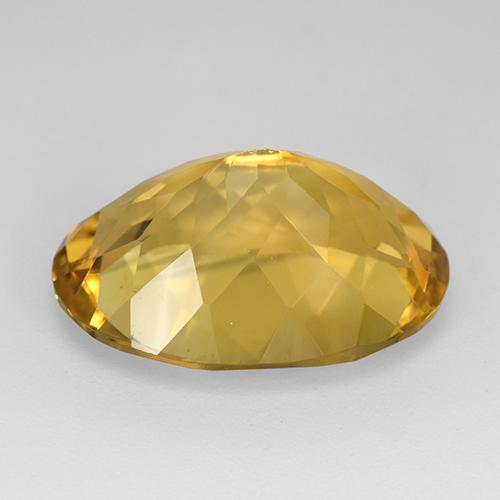 11.48克拉天然金色黄水晶，椭圆形切割，18.1×13.1毫米，VVS