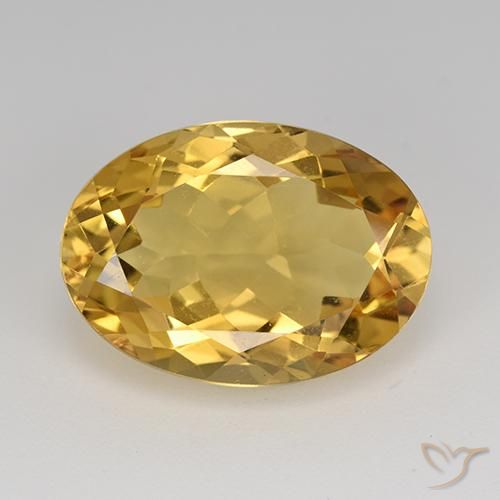 11.54ct 天然 中金 黄水晶, 椭圆形, VVS