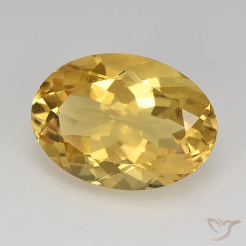 11.80克拉天然黄水晶，椭圆形，VVS