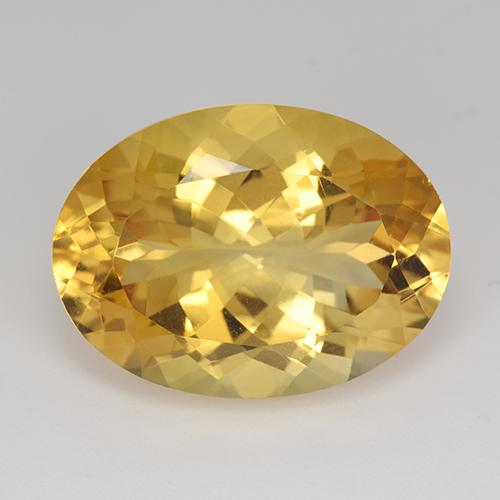 16.45克拉天然金色黄水晶，椭圆形切割，20.2×15毫米，VVS