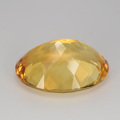 16.45克拉天然金色黄水晶，椭圆形切割，20.2×15毫米，VVS