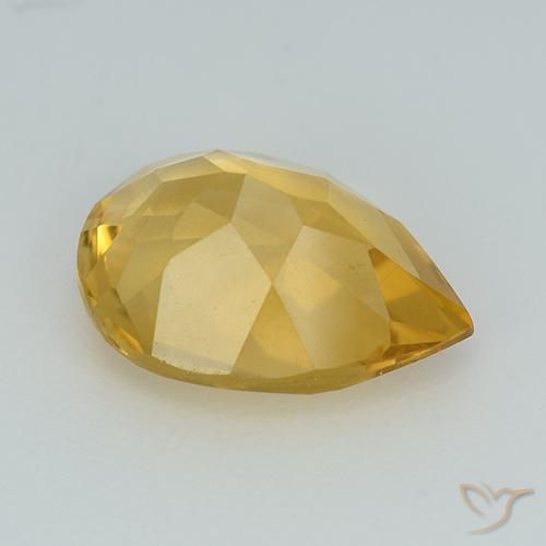 2.23克拉天然黄水晶，梨形，VVS-VS