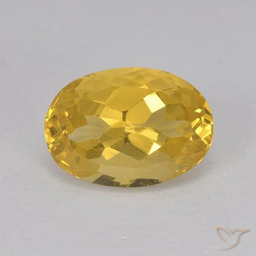 3.20ct 天然 金橙色 黄水晶, 椭圆形, VS