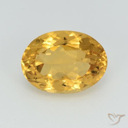2.80ct 天然 深金橙色 黄水晶, 椭圆形, VS