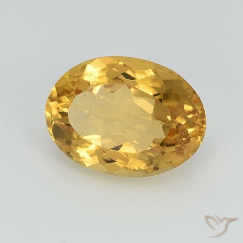 2.80克拉天然黄水晶，椭圆形，VS
