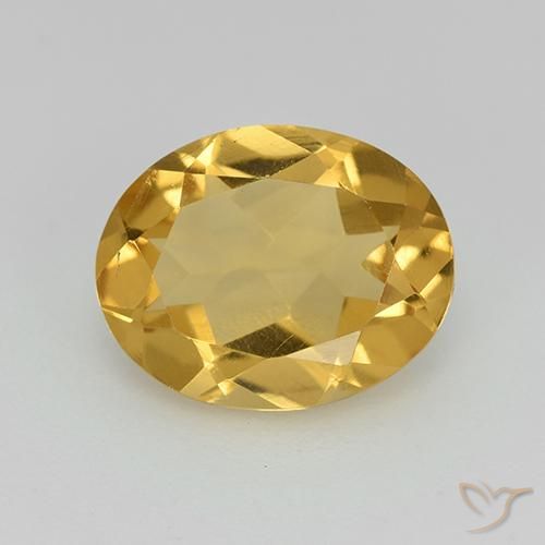 2.19ct 天然 金橙色 黄水晶, 椭圆形, VVS