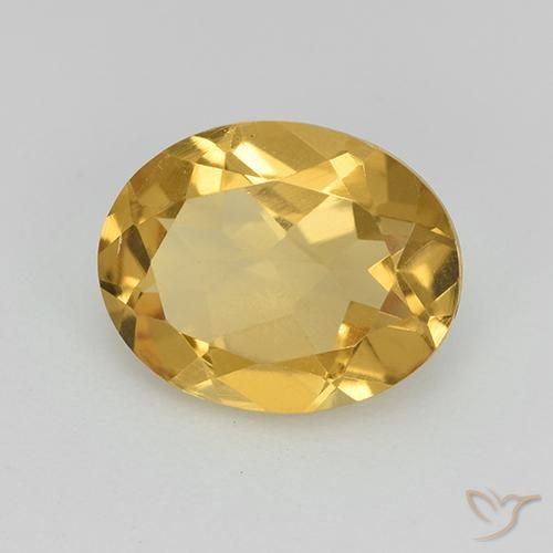 2.19克拉天然黄水晶，椭圆形，VVS
