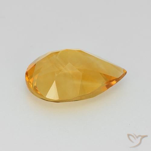 2.18克拉天然黄水晶，梨形，VVS-VS