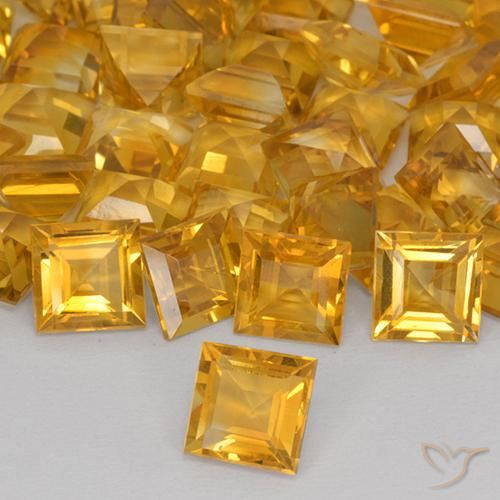 1.57克拉天然黄水晶，正方形，VVS-VS