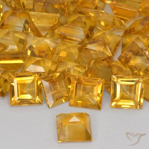 1.57克拉天然黄水晶，正方形，VVS-VS