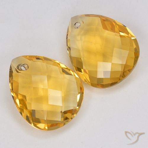 7.00克拉天然黄水晶，梨形，VVS-VS