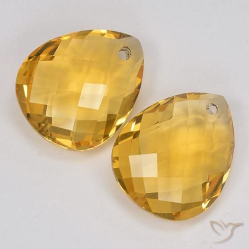 7.00克拉天然黄水晶，梨形，VVS-VS