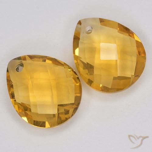 6.77克拉天然黄水晶，梨形，VVS-VS