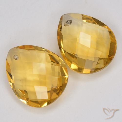 7.06克拉天然黄水晶，梨形，VVS-VS