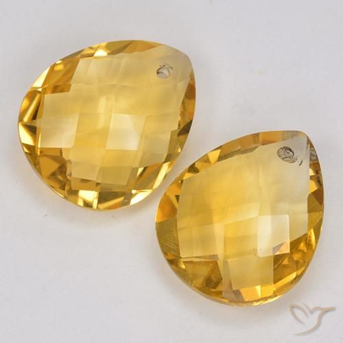 7.06克拉天然黄水晶，梨形，VVS-VS