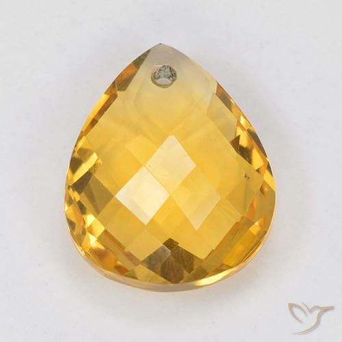 3.83ct 天然 金橙色 黄水晶, 梨形, VVS-VS