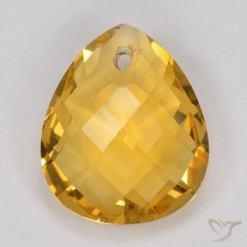 3.66ct 天然 深橙金 黄水晶, 梨形, VVS-VS