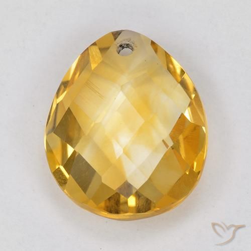 3.60ct 天然 中金 黄水晶, 梨形, VVS-VS