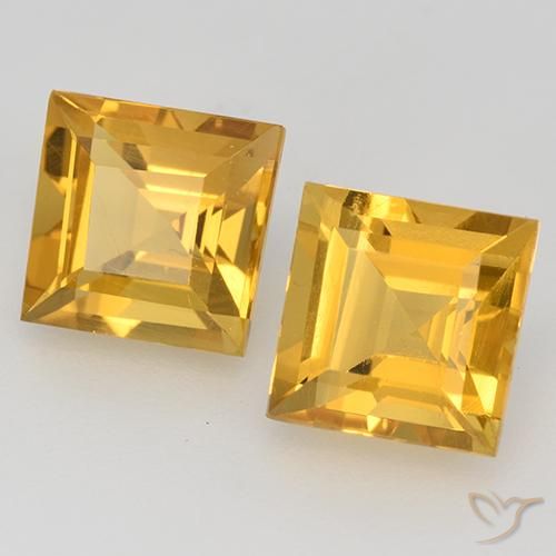 3.32克拉天然黄水晶，正方形，VVS-VS