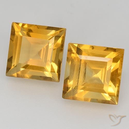 3.68克拉天然黄水晶，正方形，VVS-VS