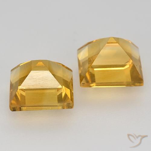 3.68克拉天然黄水晶，正方形，VVS-VS