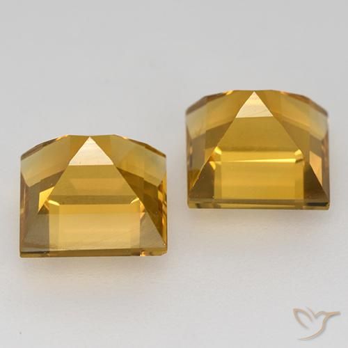 3.44克拉天然黄水晶，正方形，VVS-VS