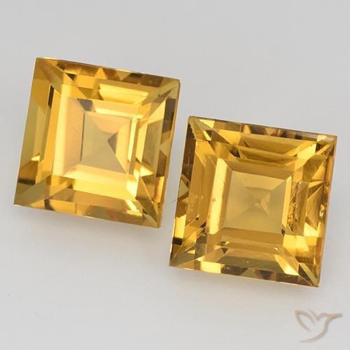 3.32克拉天然黄水晶，正方形，VVS-VS