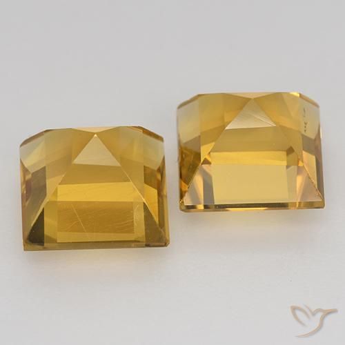 3.32克拉天然黄水晶，正方形，VVS-VS