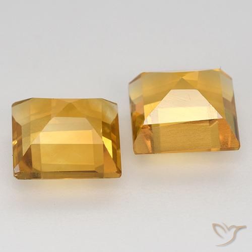 3.26克拉天然黄水晶，正方形，VVS-VS