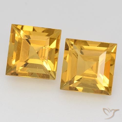 3.33克拉天然黄水晶，正方形，VVS-VS