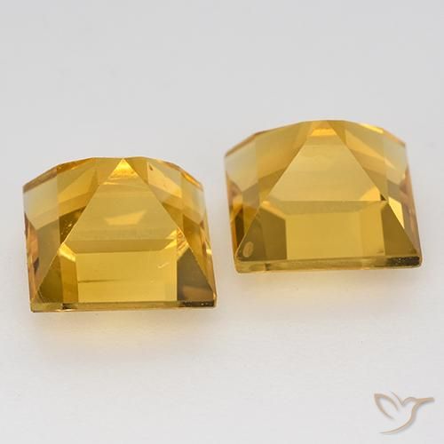 3.33克拉天然黄水晶，正方形，VVS-VS