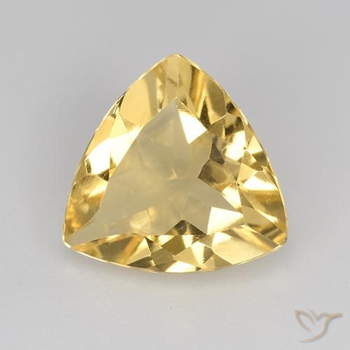 1.74ct 天然 金橙色 黄水晶, 胖三角形, VVS-VS