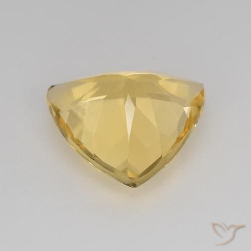 1.74克拉天然黄水晶，胖三角形，VVS-VS