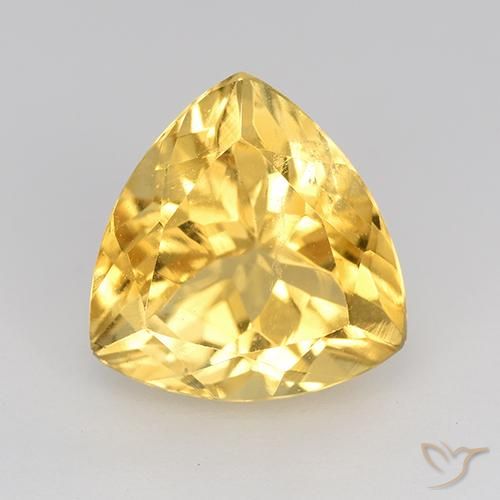 2.28ct 天然 金色 黄水晶, 胖三角形, VVS-VS
