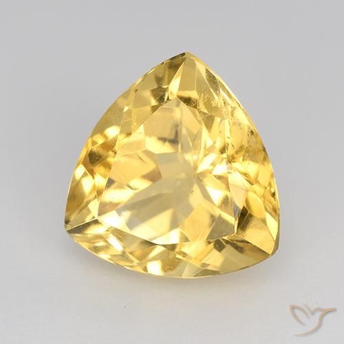 2.28克拉天然黄水晶，胖三角形，VVS-VS