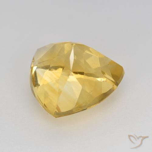 2.28克拉天然黄水晶，胖三角形，VVS-VS