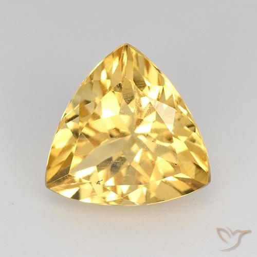2.24ct 天然 中浅金色 黄水晶, 胖三角形, VVS-VS