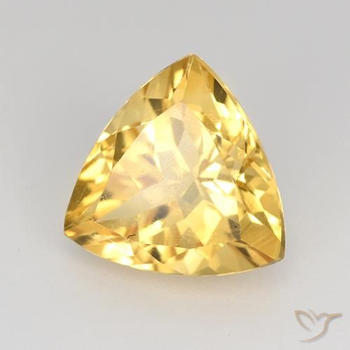2.24克拉天然黄水晶，胖三角形，VVS-VS