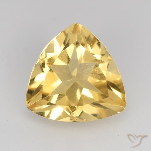 2.03ct 天然 金橙色 黄水晶, 胖三角形, VVS-VS