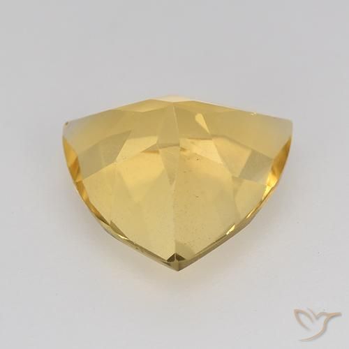 2.03克拉天然黄水晶，胖三角形，VVS-VS