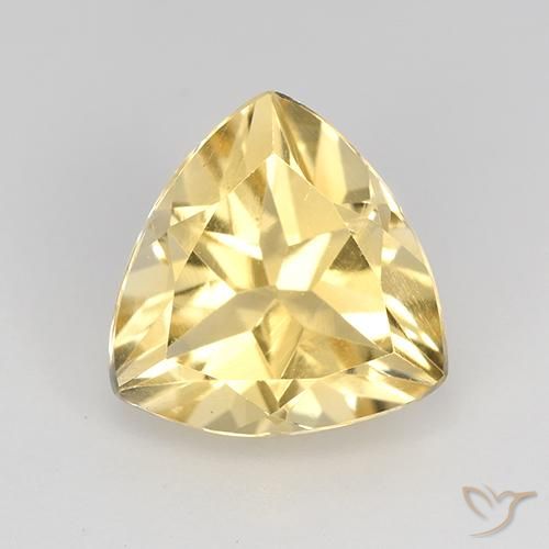 2.09ct 天然 奶油色 黄水晶, 胖三角形, VVS-VS