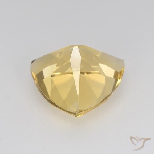 2.09克拉天然黄水晶，胖三角形，VVS-VS