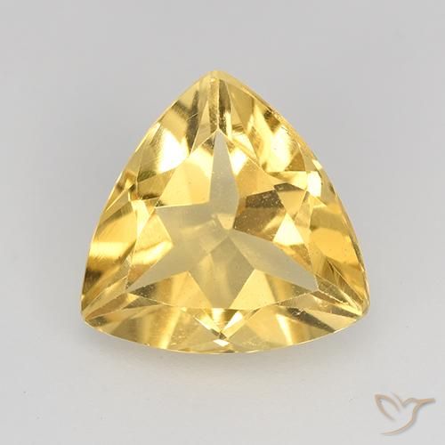 2.02ct 天然 金橙色 黄水晶, 胖三角形, VVS-VS