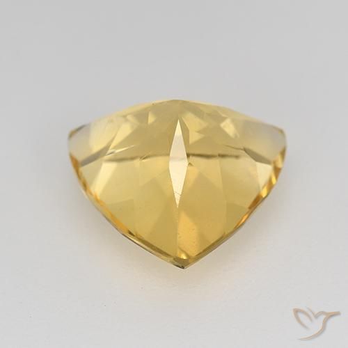 2.13克拉天然黄水晶，胖三角形，VVS-VS
