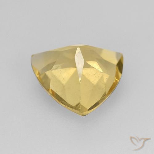 1.85克拉天然黄水晶，胖三角形，VVS