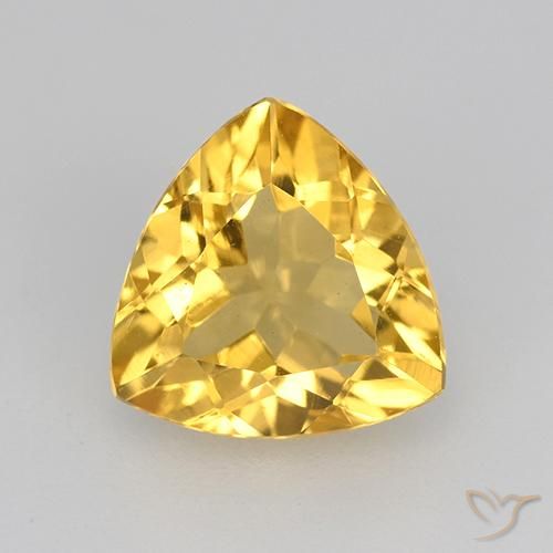 1.94ct 天然 亮金 黄水晶, 胖三角形, VVS-VS